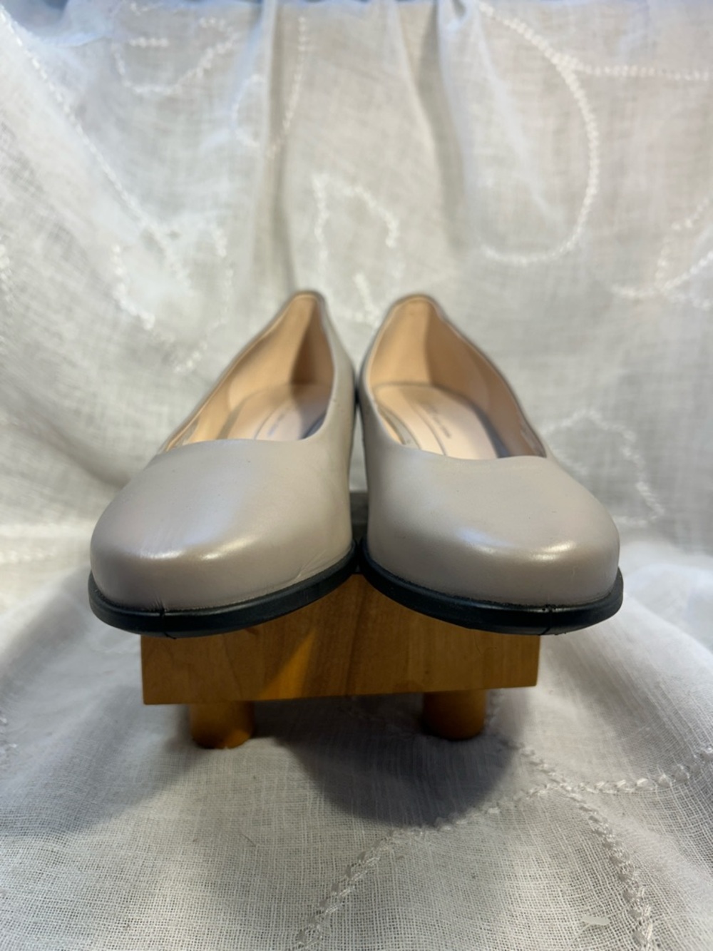 NWOT Ecco wedge leather classic elegant shoes stamped 8-8.5 - Picture 6 of 16